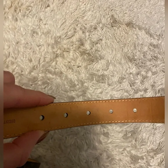 Louis Vuitton Dark Brown Monogram Belt with Gold Buckle - Picture 6 of 9